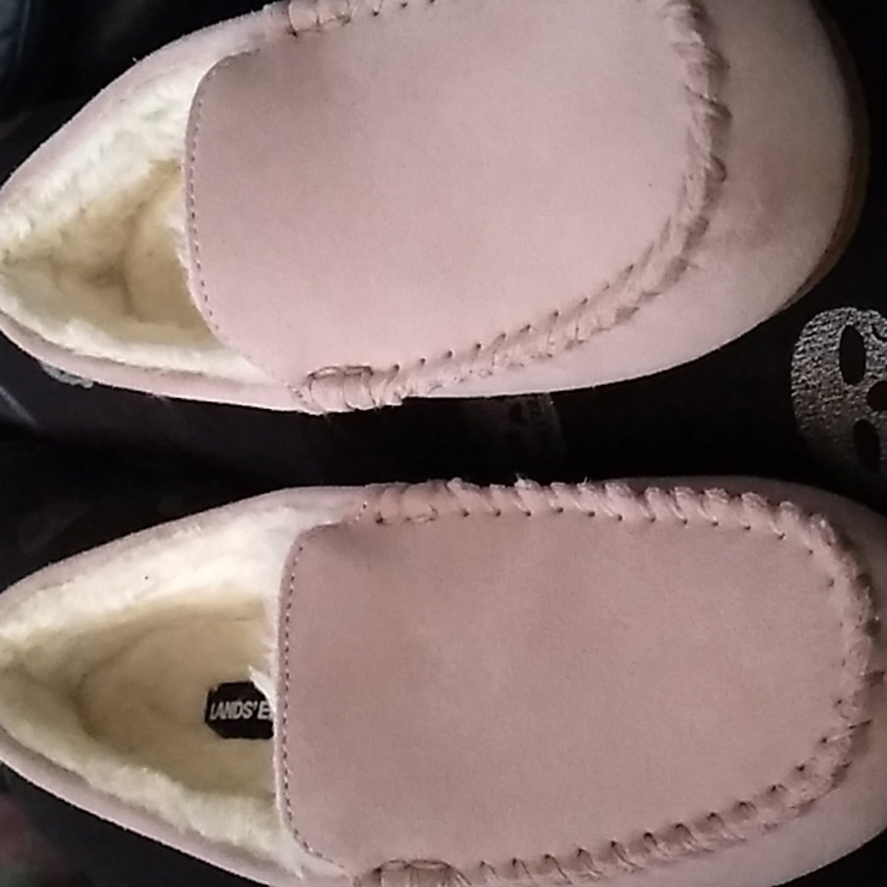 Pale pink moccasins